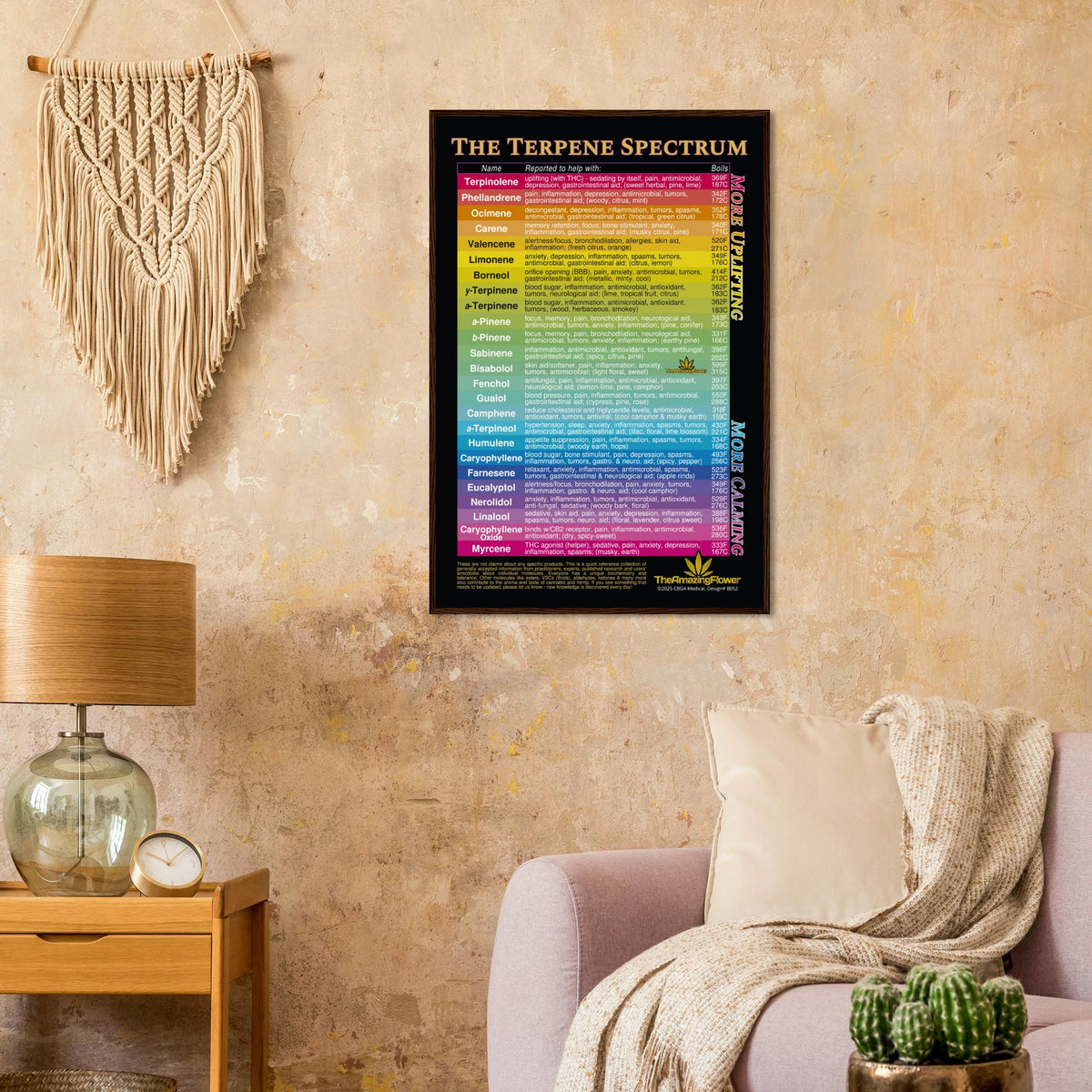 Framed Cannabis Terpene Spectrum Poster – TheAmazingFlower.com