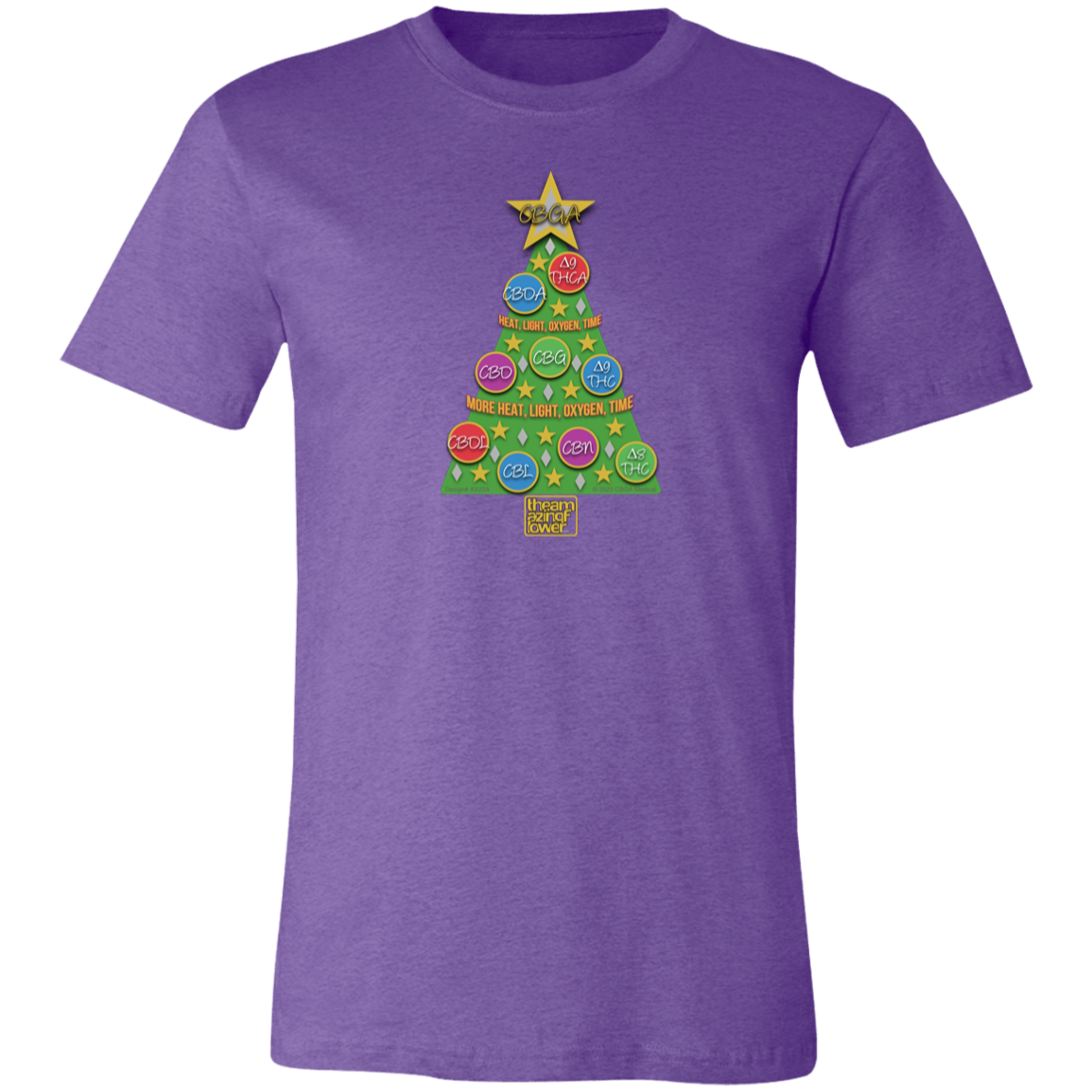 Cannabinoid Holiday Tree T-Shirt - Purple