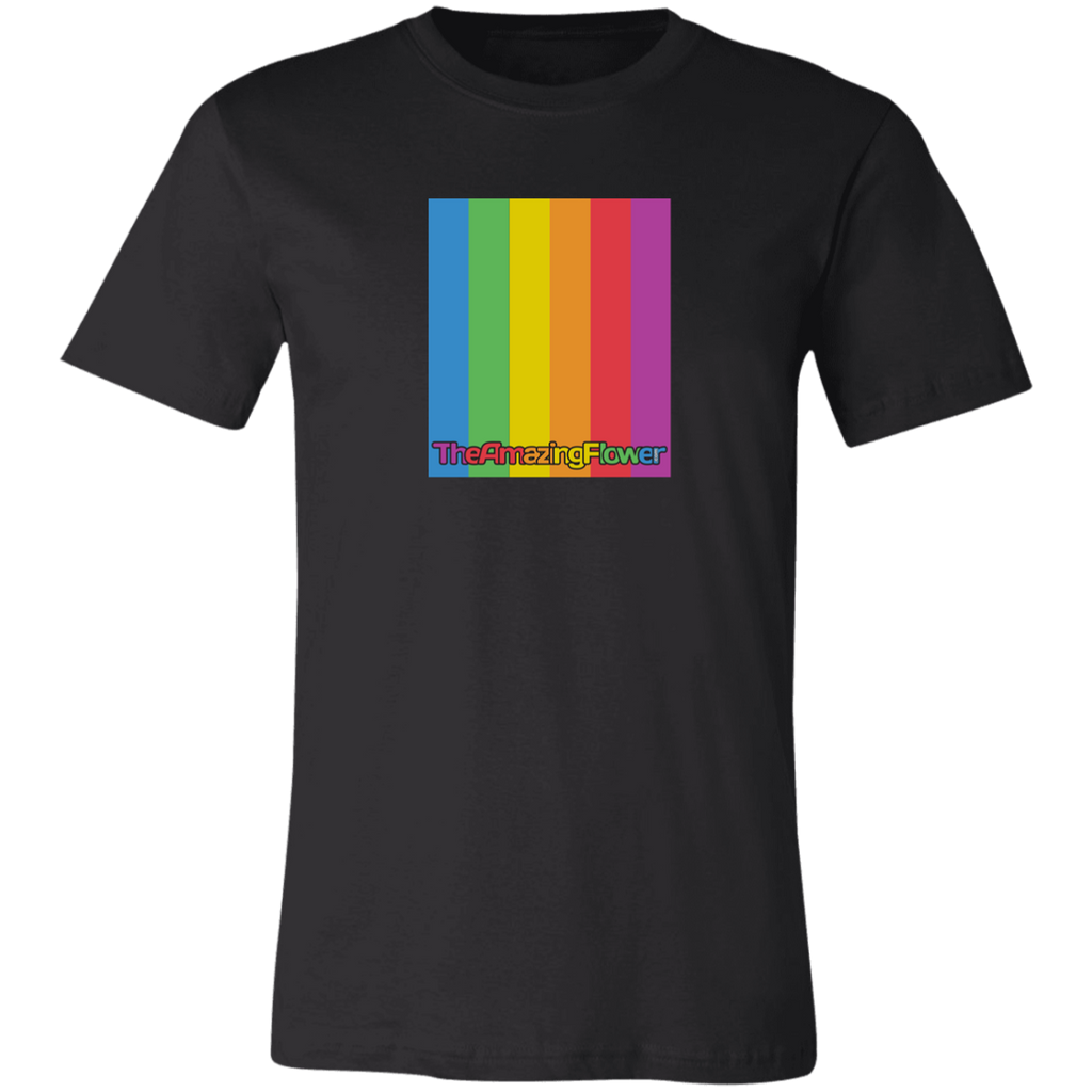 Rainbow Logo T-Shirt from TheAmazingFlower.com (Black)