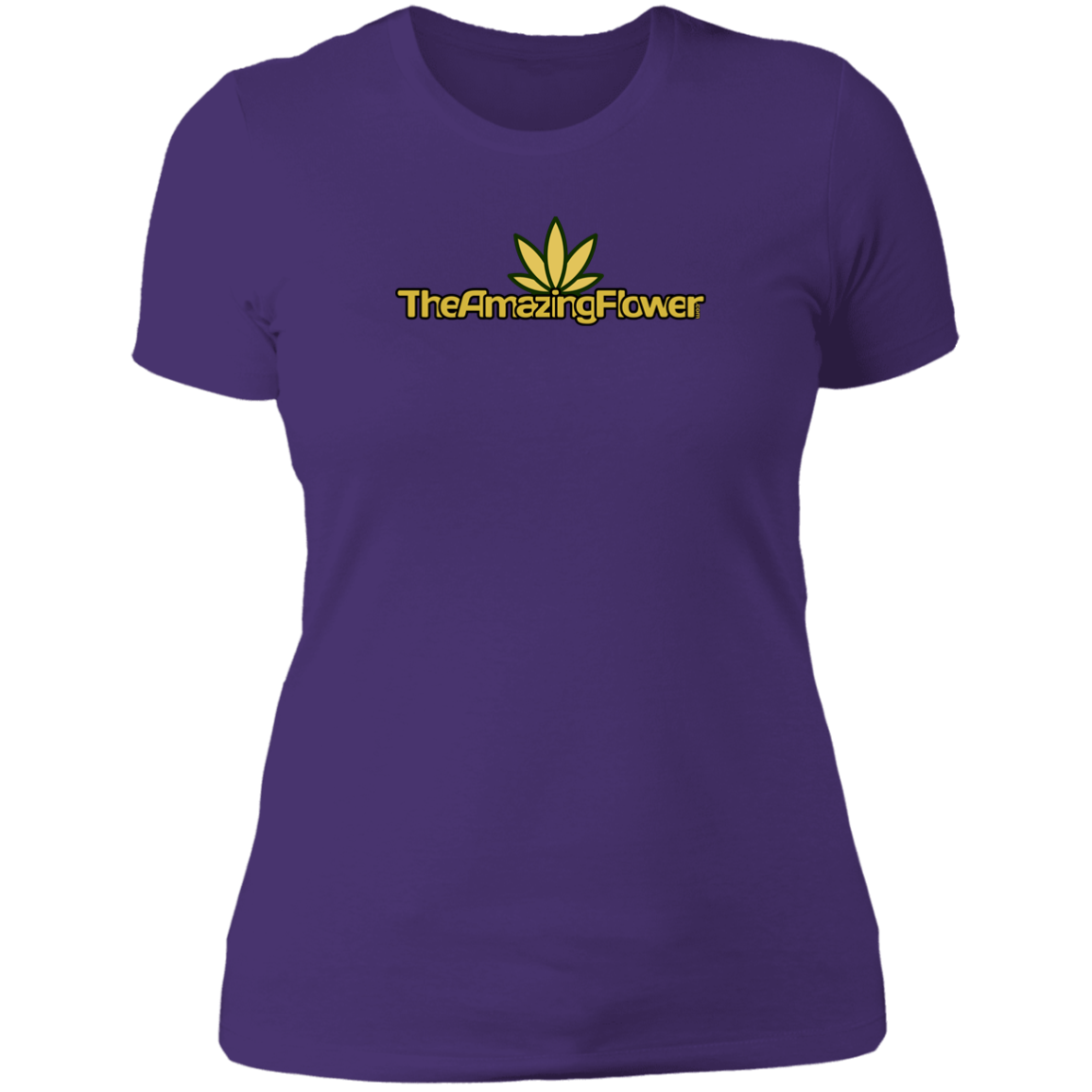 Old Gold Hemp Leaf Logo Women's T-Shirt in purple