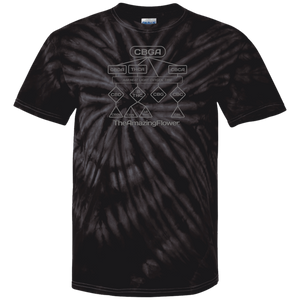 Open image in slideshow, Cannabinoid Family Tree Tie Dye T-Shirt, Black &amp; Gray
