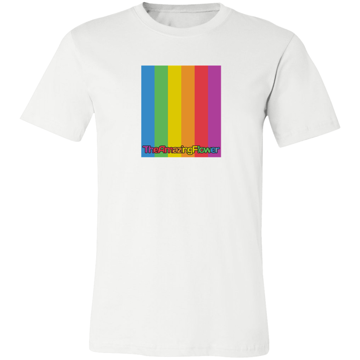 Rainbow Logo T-Shirt from TheAmazingFlower.com (White)