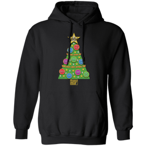 Open image in slideshow, Cannabinoid Holiday Tree Pullover Hoodie - Black
