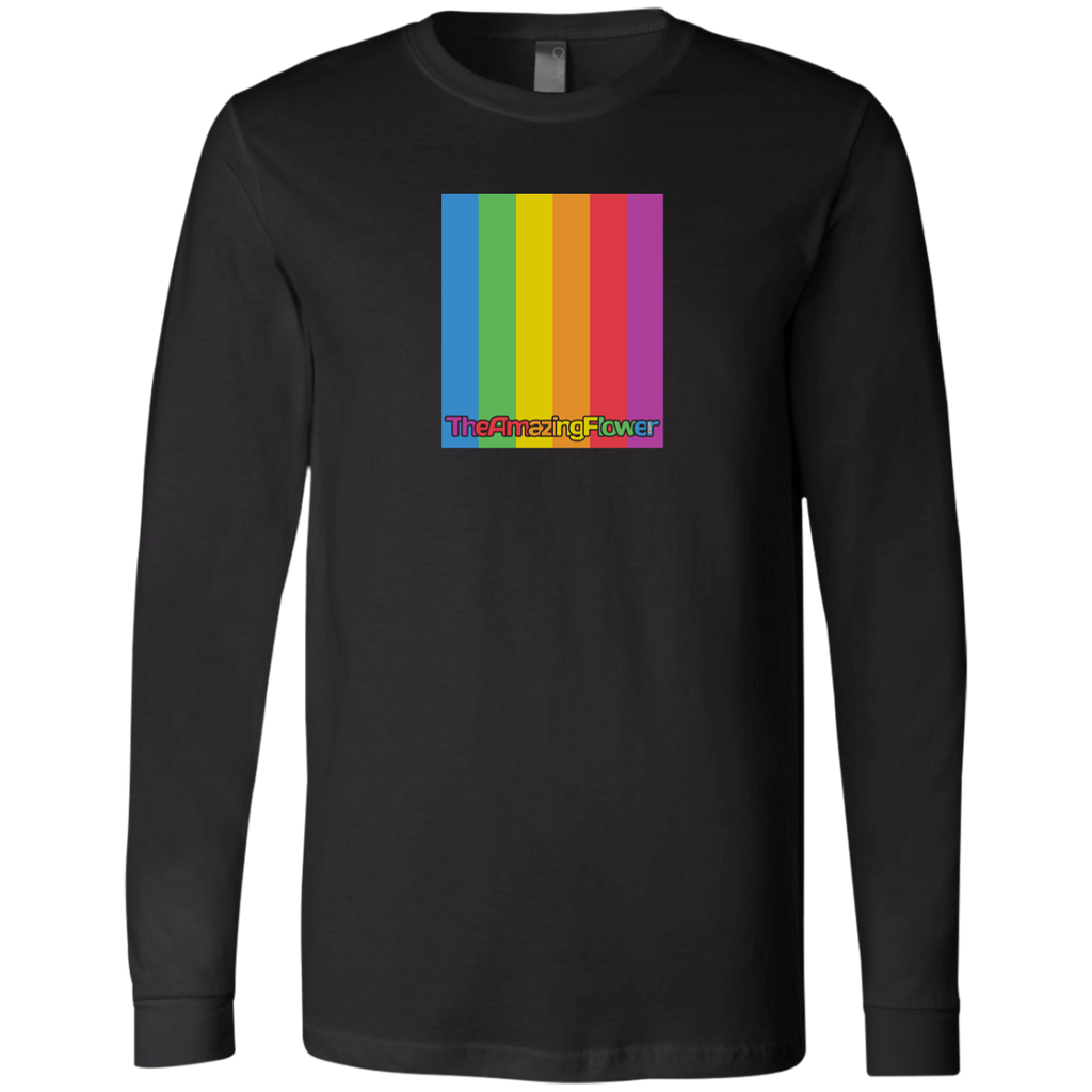Rainbow Logo Long Sleeve T-Shirt from TheAmazingFlower.com (Black)