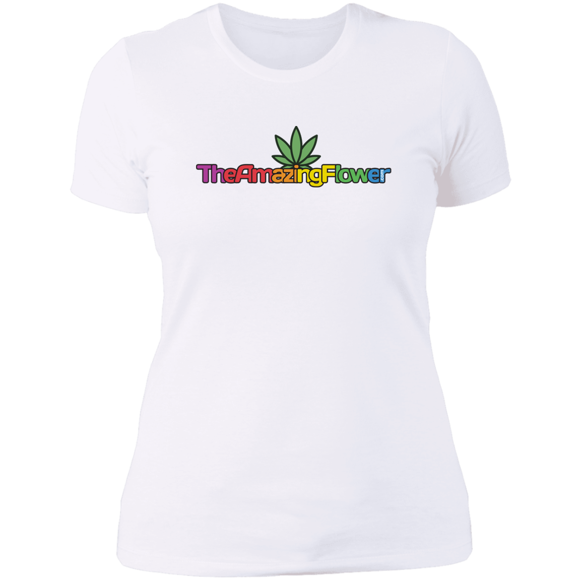 Hemp Leaf Logo Women's T-Shirt from TheAmazingFlower.com (White)