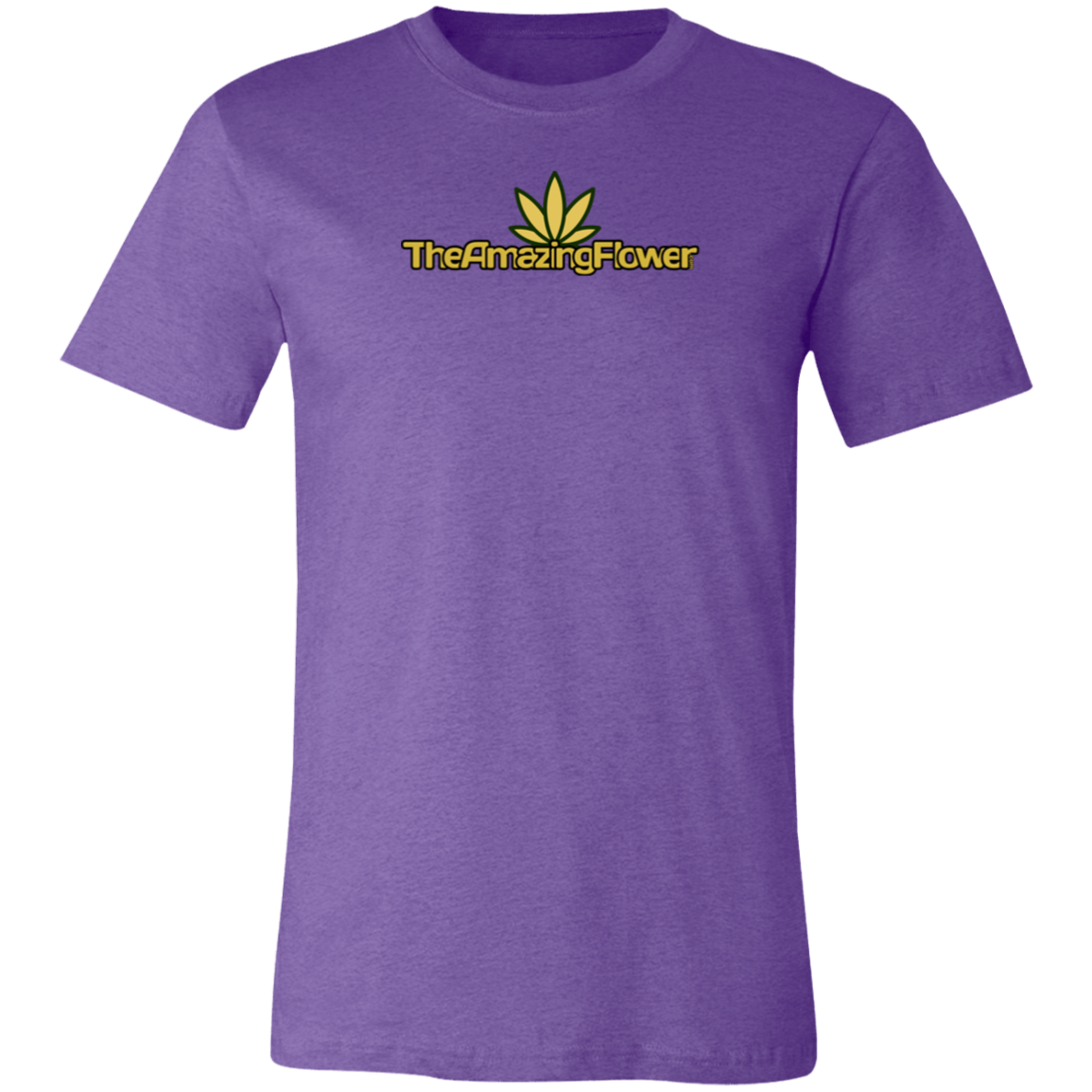 Old Gold Hemp Leaf Logo T-Shirt in purple heather