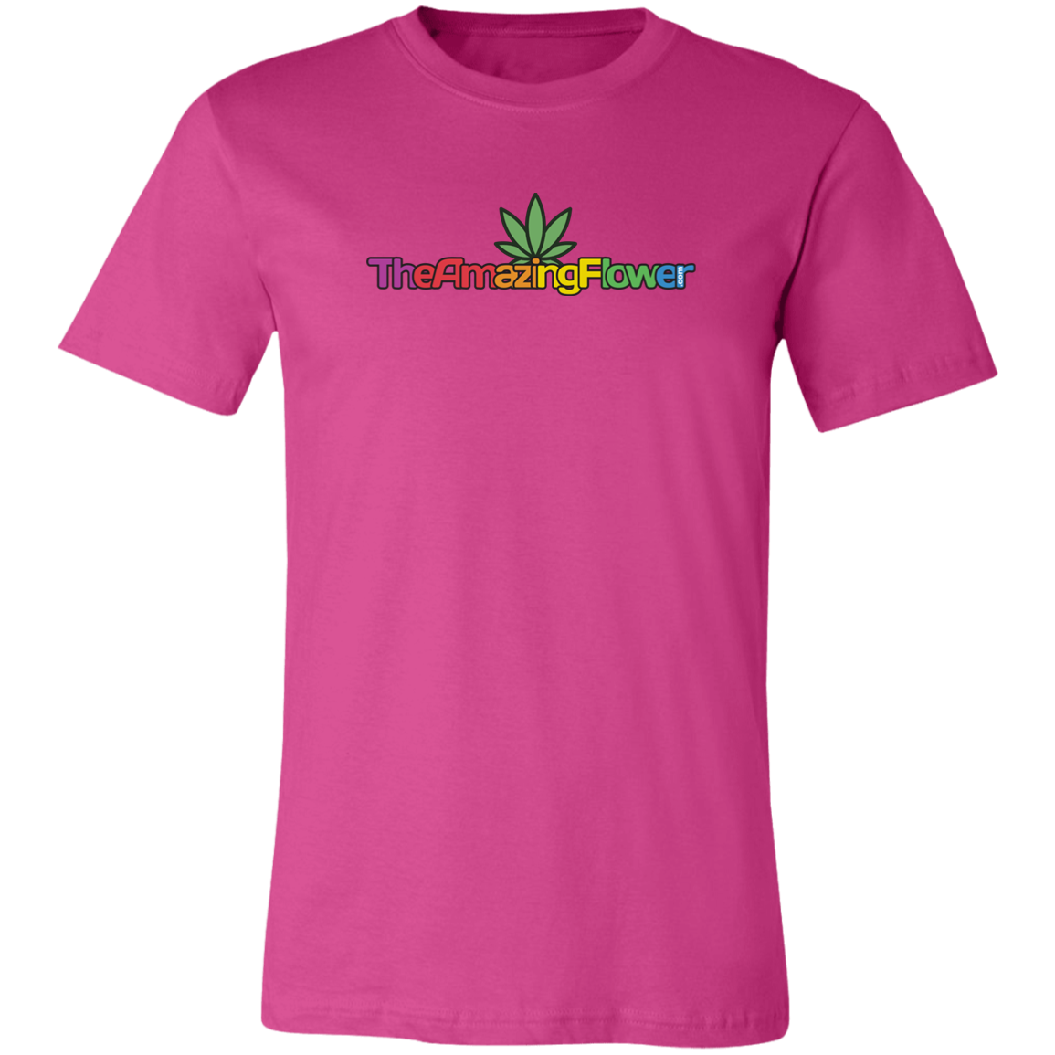 Hemp Leaf Logo T-Shirt from TheAmazingFlower.com (Berry Pink)