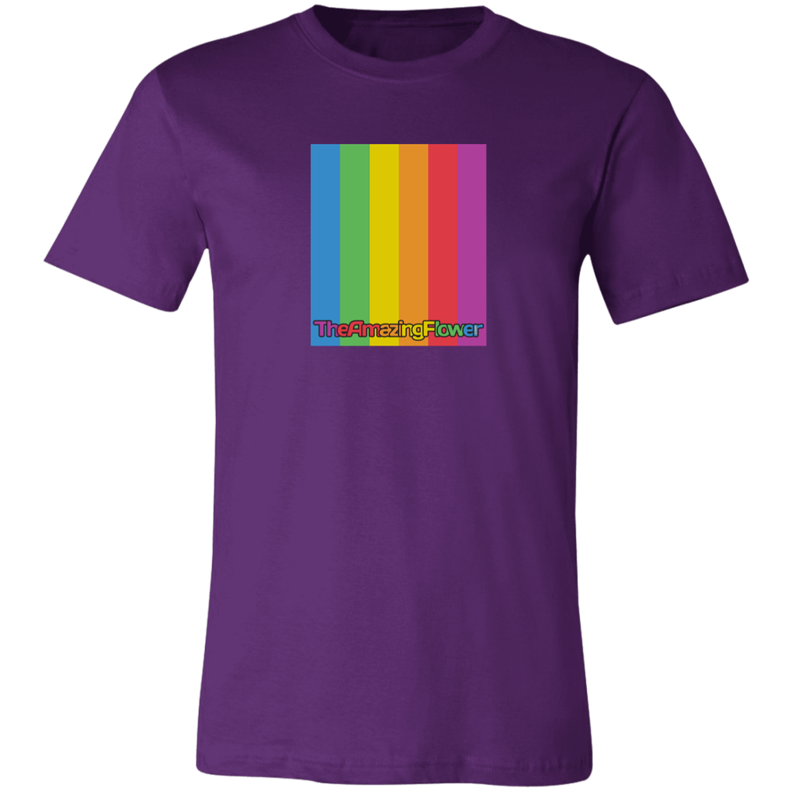 Rainbow Logo T-Shirt from TheAmazingFlower.com (Purple)
