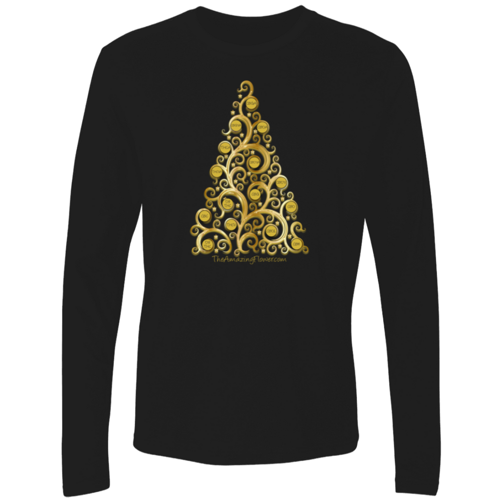 Holiday Family Tree Long Sleeve T-shirt 2024 (black)