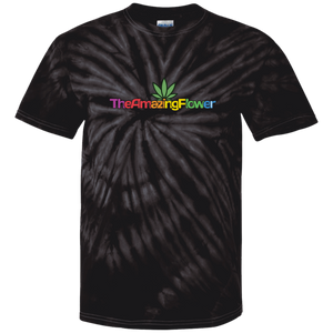 Open image in slideshow, Hemp Leaf Logo Tie-Dye T-Shirt from TheAmazingFlower.com (Black)
