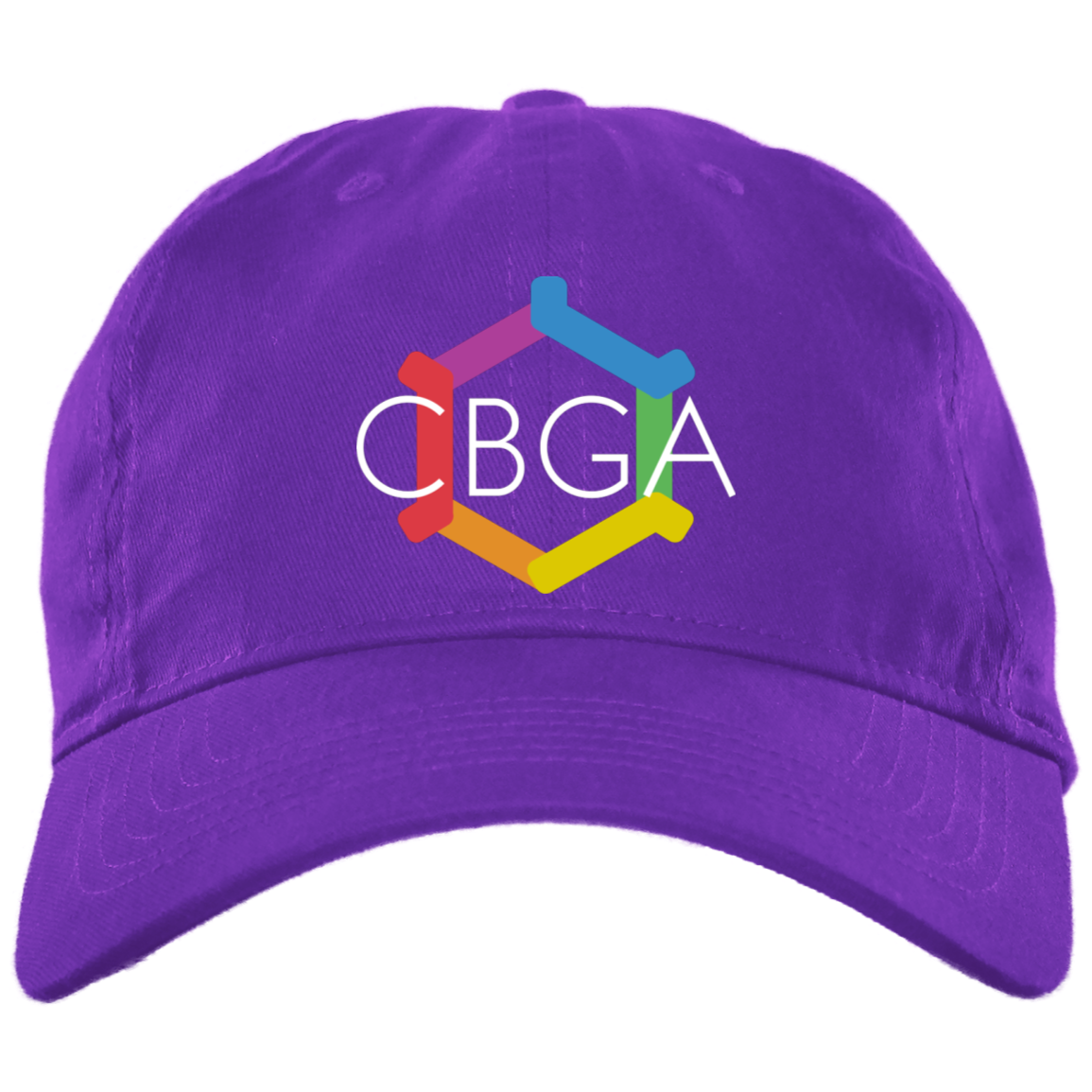 Purple cannabis CBGA Molecule Logo Dad Cap