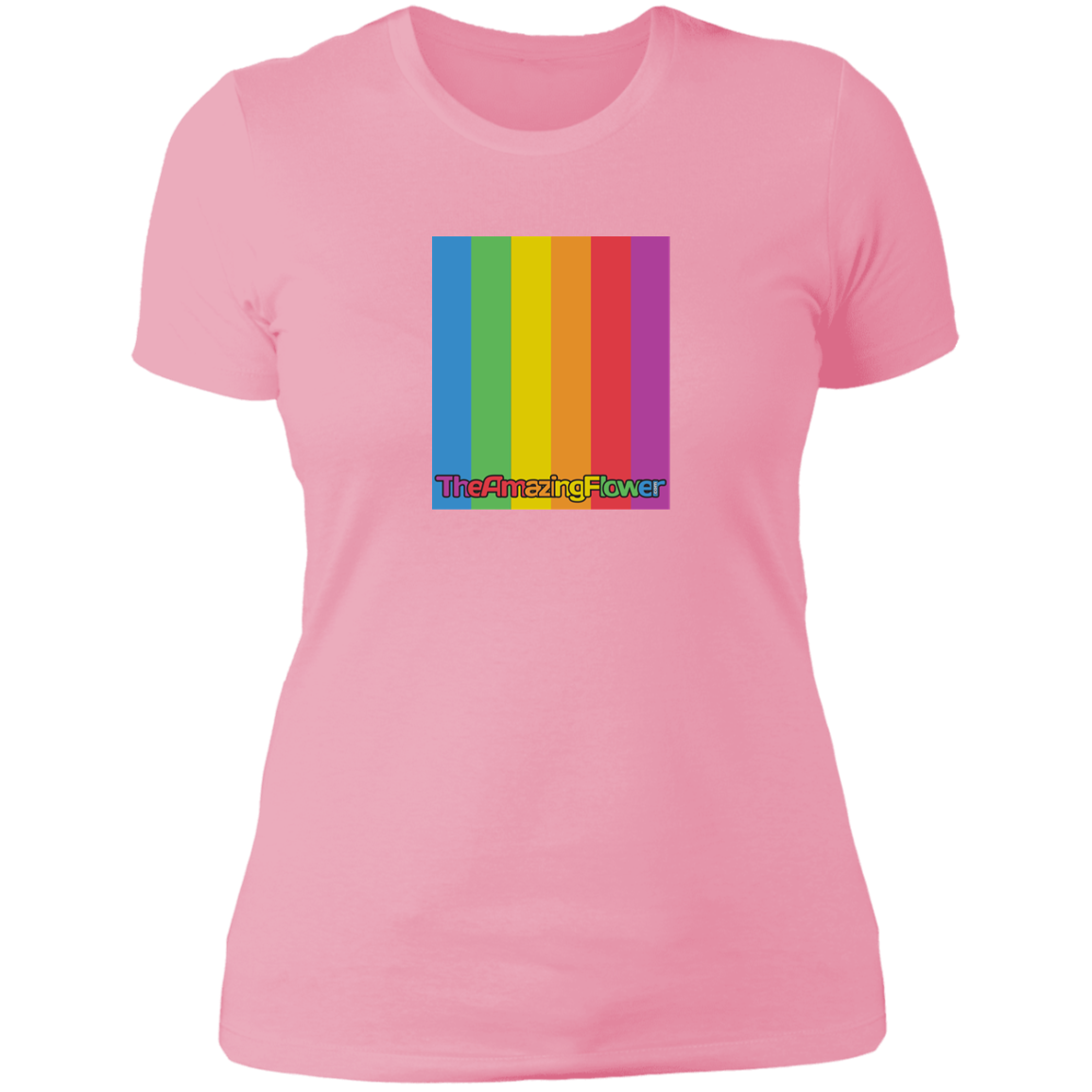 TheAmazingFlower.com Rainbow Logo Women's Light Pink T-Shirt