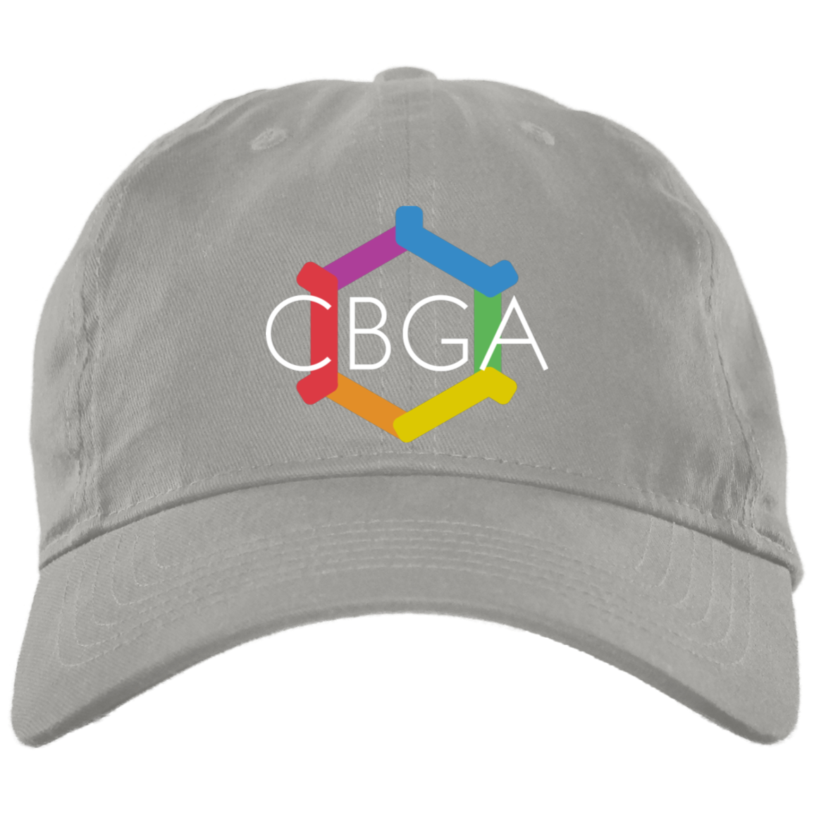 Light grey cannabis CBGA Molecule Logo Dad Cap