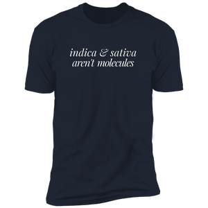 Open image in slideshow, Indica &amp; Sativa Aren&#39;t Molecules T-Shirt Navy
