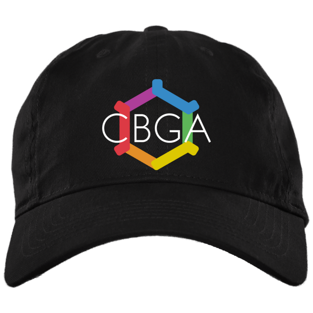 Black cannabis CBGA Molecule Logo Dad Cap